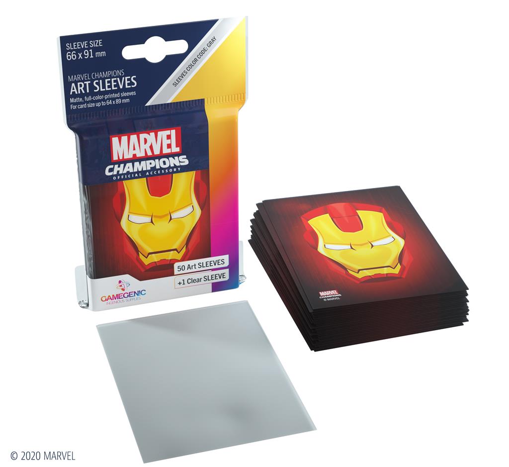 Gamegenic - Marvel Champions Art Sleeves - Iron Man (50+1 Sleeves)