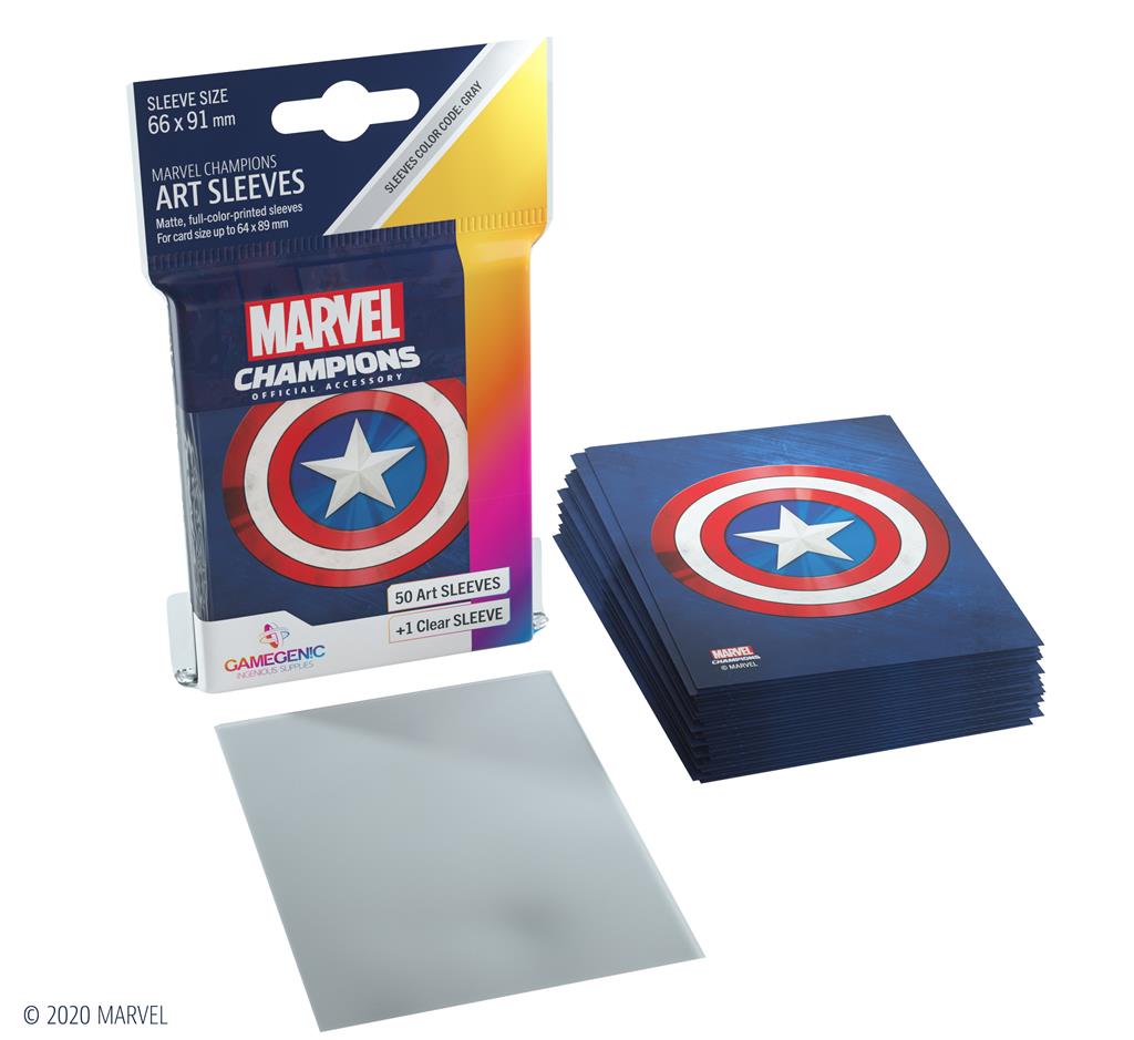 Gamegenic - Marvel Champions Art Sleeves - Captain America (50+1 Sleeves)