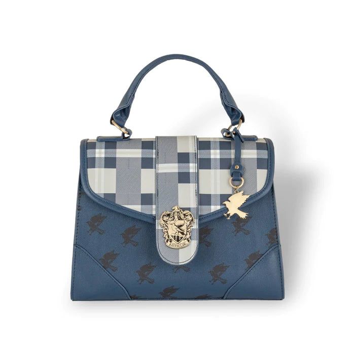 HARRY POTTER - Ravenclaw - Luxury Plaid Top Handbag + Charms 29x22cm