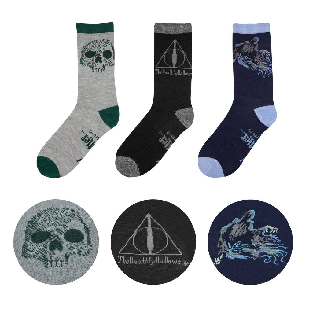 HARRY POTTER - Set of 3 socks DEATHLY Uniq Size 37 - 46