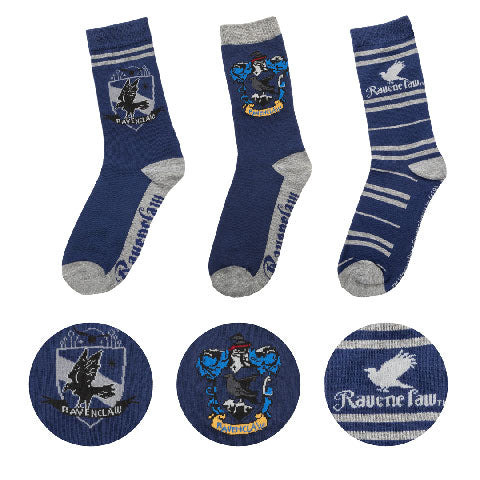 HARRY POTTER - Set of 3 socks - Ravenclaw - Size 37 - 46