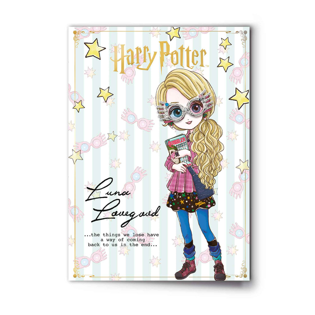 HARRY POTTER - Luna Lovegood - Greeting card with Pin