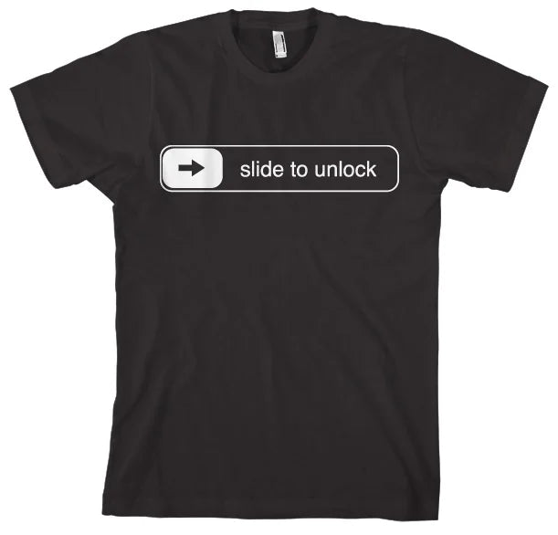 GEEK - T-Shirt Slide to Unlock (L)